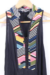 שמלה אתנית עם צווארון מעוצב- M-L